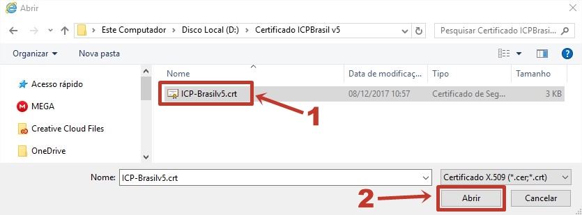 ICP-Brasilv5.crt > Abrir
