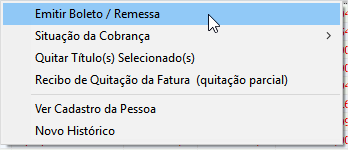 Emissão de Boleto