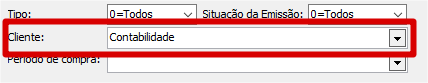 Seleção de cliente para o documento