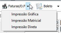Dropdown do menu de faturas