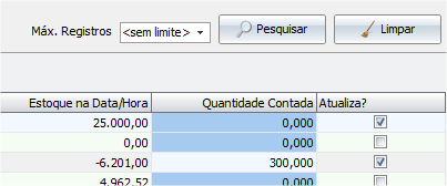 Coluna atualiza marcada