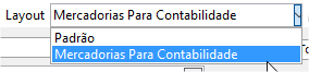 Opção Layouts