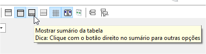 Mostrar sumário da tabela