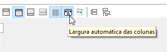 Largura automática das colunas