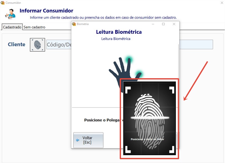 Obriga confirmação da digital