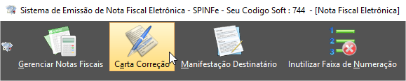 Mensagem de gravação da CCe