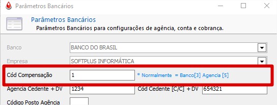 Cód. Compensação