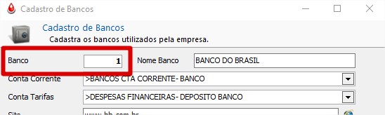 Código do Banco