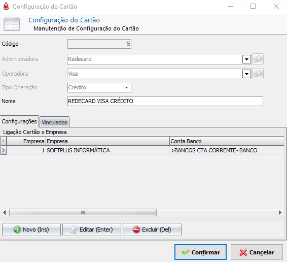 Configuração do Cartão