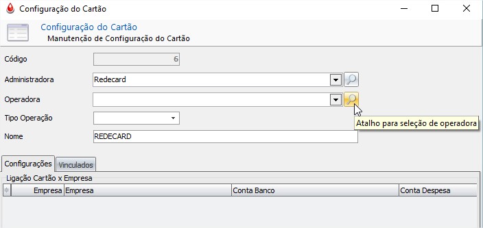 Cadastro de Operadora