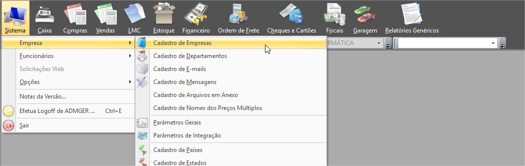 Cadastro de Empresas