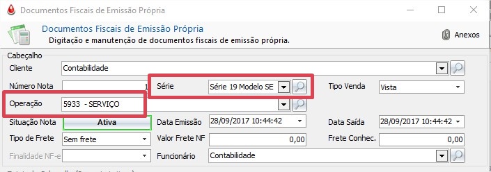 Documentos Fiscais de Emissão Própria
