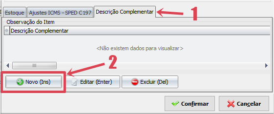 aba Descrição Adicional
