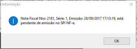 Principais informações da Nota