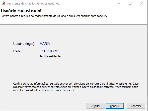 Usuário Cadastrado