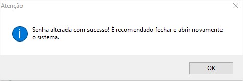 Senha alterada