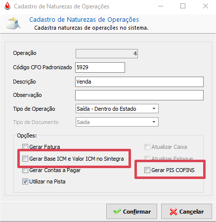 Encontre o CFOP