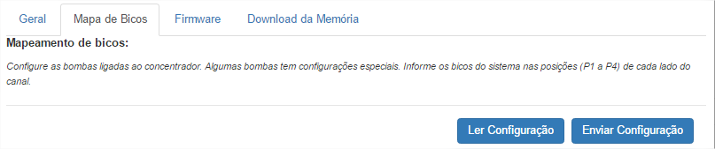Mapa de Bicos Automação Softplus