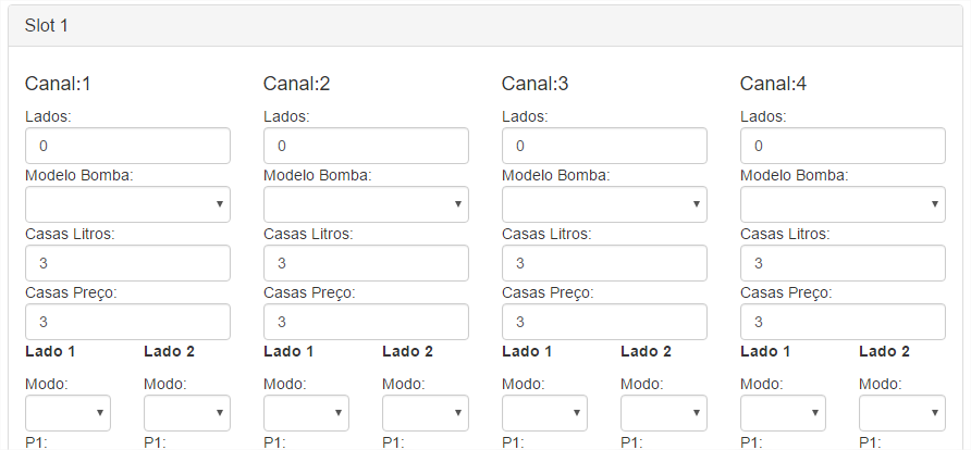 Configurando Slots e Canais Automação Softplus