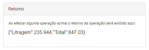 Retorno Informações Comandos Manuais