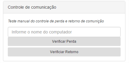 Controle de Comunicação Comandos Manuais