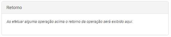 Retorno de Comunicação Comandos Manuais