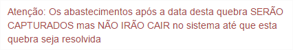 Abastecimentos não irão cair
