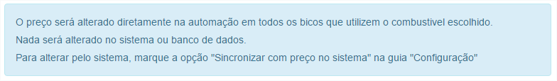 Alteração de Preços