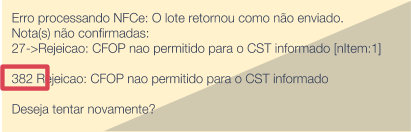 Rejeição da receita