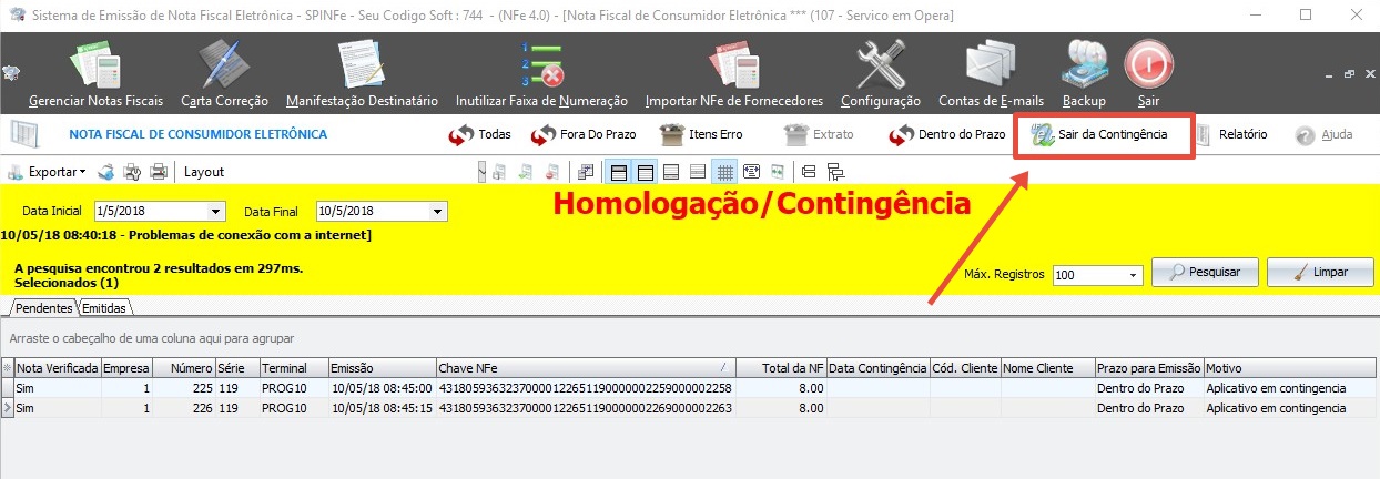 Sair da Contingência