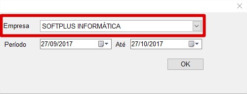 Filtro por Empresa do Relatório