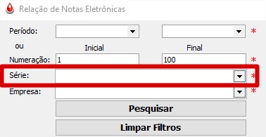 Filtro por Série do Relatório