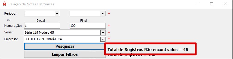 Registros não encontrados