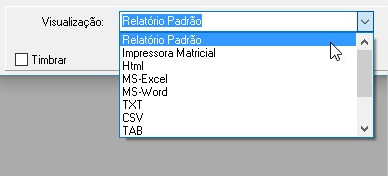 Modo de Visualização do Relatório