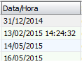 Coluna de Data e Hora